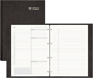 EMSHOI Carnet de réunion A4 non daté, agenda quotidien – 240 pages de liste de tâches, organisateur de productivité, agenda de rendez-vous, journal cartonné épais 100 g/m², boîte cadeau, 21,6 x 28 cm