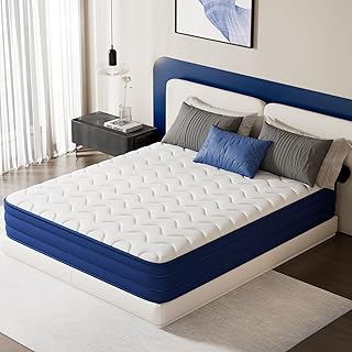 Matelas à Ressorts ensachés 140×190 cm, épaisseur 22 cm, Matelas 7 Zones, Ergonomique, certifié Oeko-Tex